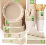Gezond 400PCS Compostable Paper Plates Set Eco-friendly Heavy-duty Disposable... New. Price: $61.99.