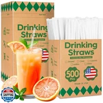 Delxo 1000 Count Individually Wrapped Clear Plastic Straws - 7.75 Inch Long, New. Price: $39.99.