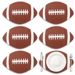 Leather Football Placemats Set Of 8 Fall Shape Heat Resist... New. Price: $36.45.