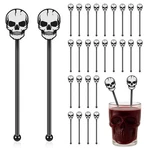 Plastic Skull Halloween Cocktail Coffee Drink Swizzle Stick Stirrer 30 Pcs New. Price: $24.17.