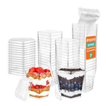Emporio Kitchen 5OZ Plastic Dessert Cups With Lids And Pack Of 50, Clear New. Price: $23.23.