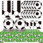 Qyeahkj Soccer Birthday Party Decoration Plates Napkins Tablecloth Supplies S... New. Price: $26.34.