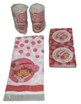 Strawberry Shortcake Party Set 5 Pieces Table Cover Cups Napkins Supplies New. Price: $29.99.