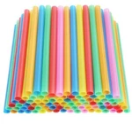 50 Large Wide Neon Drinking Straws Milkshake Smoothie Plastic Home Bar Bpa Free New. Price: $11.99.