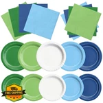 Cmusko Golf Party Decorations - 60PC Blue Green Plates Napkins Set New. Price: $27.99.