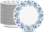 Blue Flower Printed Paper Plates - Bulk 8.5 Inch, 150PCS, Soak & Cut Proof Fo... New. Price: $32.72.