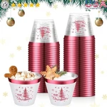 Christmas Disposable Plastic Cups 9OZ Clear Tumblers Party Supplies Drinkware Us New. Price: $25.28.