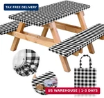 Rnoony Vinyl Fitted Picnic Table With Bench Covers And Bag, 6FT Outdoor Wa New. Price: $35.74.