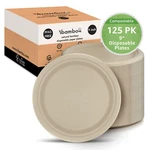 Ibambo Bamboo Disposable Paper Plates - 9 Inch, 125 Pack, Compostable New. Price: $25.97.