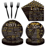 55TH Birthday Party Decorations For Women Men, 96PCS 1971 Theme Plates Napkin... New. Price: $23.72.