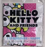 Unique Hello Kitty And Friends Multicolor Plastic Tablecover 54 X 84 In New. Price: $9.99.