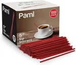 Disposable Red Coffee Straws 5" Plastic Drink Stirrers Swizzle 2000-4000CT New. Price: $19.13.