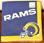 New Package 3PKS Of 36 Ea Luncheon 2 Ply Napkins 6.5" Folded Los Angeles Rams. Price: $18.69.