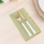 Sage Green 50 Soft 2 Ply Dinner Paper Napkins Foil Edge Party Home Decorations New. Price: $8.29.