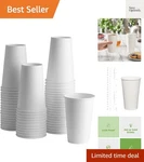 100 Count Eco-friendly 16 Oz Disposable White Paper Cups For Hot Beverages New. Price: $35.99.