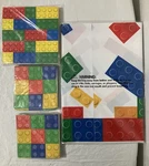 Block Party Color Brick Supplies: Tablecloth/luncheon & Beverage Napkins New. Price: $17.20.