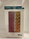 Paper Drink Straws 100 Piece Recollections Biodegradable Shiny Purple Gold Nos Open. Price: $9.87.