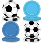 48PCS Soccer Plates Star Disposable Dessert 7INCH Blue And Whit... New. Price: $12.20.