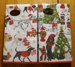 Caspari Christmas Set Of 2 Pkgs Napkins (15CT Each) Caroling & Delivery Dogs Cat New. Price: $9.97.