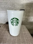 Starbucks Classic White And Green Coffee Traveler Tumbler 12 Oz Used. Price: $12.82.