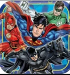 New! Justice League Dinner Plates 9" Square Amscan Party Supplies 6 Pack Of 8. Price: $20.00.