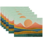 Boho Mountain Linen Placemats Of 6,12X18 Inch Sunset Landscapes Washable ... New. Price: $28.45.