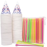 200 Snow Cone Cups 6 Oz And Spoon Straws New. Price: $30.74.