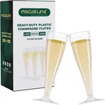 Focusline 100 Pack 4.5 Oz Plastic Champagne Flutes, Clear Glas New. Price: $36.95.