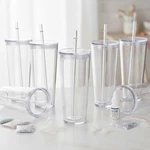 Double Wall 24 Oz Acrylic Snow Globe Cups - 6 Pack Perfect For Creative Gifting New. Price: $56.50.