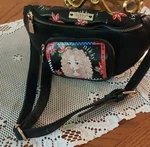 Nikky By Nicole Lee Black Graphic Fanny Pack 9.5"X4" Pre-owned. Price: $20.00.