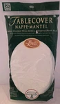 New Tablecover Nappe Mantel Linette 54"X108" White Waterproof Plastic Back 3-PLY. Price: $10.48.