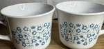 Corelle Corning Blue Heather Coffee Tea Cups Set 2 Floral Mugs 6 Oz Used. Price: $14.99.