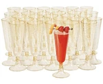 Matana 50 Premium Plastic Champagne Flutes, Gold Glitter, 5OZ - Reusable Cock... New. Price: $33.65.