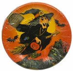 Nos Vintage Pack Of 8 Hallmark Halloween Witch 9" Party Paper Plates 3 Available New. Price: $19.99.