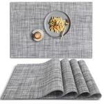Homedge Pvc Placemat, Pcs Of Non-slip Heat Resistant 45 X 30 Cm, Gray New. Price: $20.99.