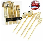 Novelty Flatware Disposable Plastic Cutlery Gold Combo Set Dinner New. Price: $83.98.