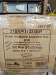 500 Packnwood 210APU1326BR Brown Rectangular Sugarcane Fibre Plate 639 New. Price: $41.65.