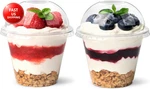 50 Sets, 9 Oz Clear Plastic Dessert Cups With Dome Lids No Hole, Disposable Fru New. Price: $28.47.