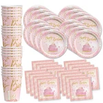 Pink And Gold 1ST Birthday Party Supplies Set Plates Napkins Cups Tableware K... New. Price: $28.86.