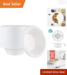 Elegant 100 Count Disposable 12 Oz White Plastic Soup Bowls For Any Occasion New. Price: $26.98.