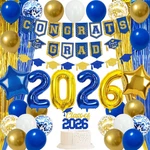 Trgowaul Class Of 2026 Blue Gold Graduation Decorations, Congrats Gradua... New. Price: $41.29.
