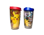 Official Pok Mon 16OZ Plastic Tumbler Cups Lot Pikachu & Eeveelutions W/ Lids Used. Price: $9.99.