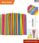300 Pcs Colorful Flexible Plastic Straws, Bpa-free Disposable Bendy 0... New. Price: $28.99.