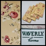 Set Of 4 Waverly Home Sonata Rose Cotton Napkins Cottagecore French Country Pre-owned. Price: $17.95.
