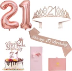 21ST Birthday Decorations For Her Zjdztk,including Rose Gold Sash, New. Price: $16.99.