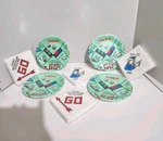 Vintage 1998 Monopoly Party Plate & Napkins "contempo Colours" Hasbro -set Of New. Price: $280.00.