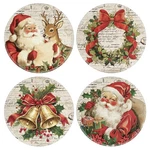 Heifam Christmas Placemats, Round 14 Inches (diameter), Red New. Price: $16.65.