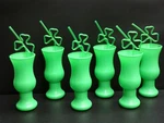 Vintage Patrick's Day Amscan Blow Mold Hurricane Krazy Straw Cup Lot Fun-time Used. Price: $20.00.