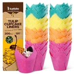 Katbite Tulip Cupcake Liners 200PCS, Standard (regular Paper), Multicolor New. Price: $17.58.