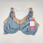 2PK Olga Warners Beige & Blue Underwire Full Cover Soft Bra 38C 38DD 40C 40D New. Price: $49.95.